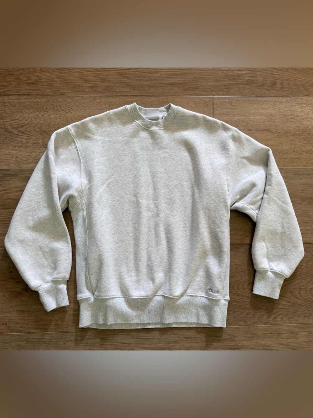 Aritzia TNA Sweatfleece Cozy Fleece Boyfriend Crew Sweatshirt 2XS Heather Gray